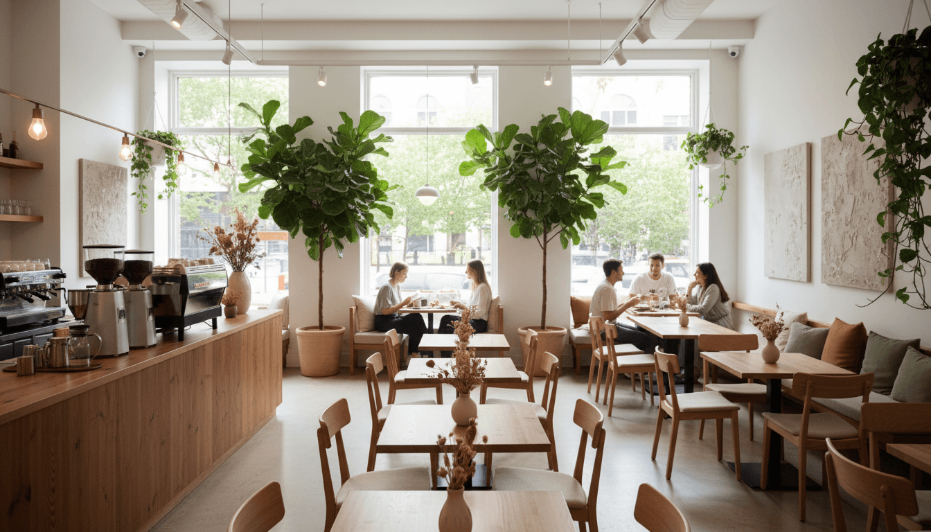Inside Grounded Cafe dining area with comfortable seating